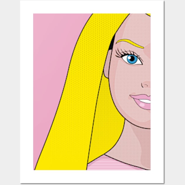 Barbie Movie Profile Fan Pop Art Wall Art by KHJ